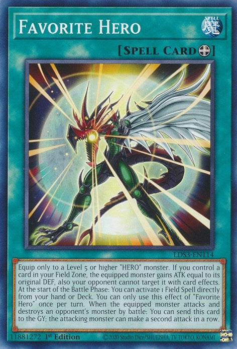 Image for Favorite Hero (Legendary Duelists: Season 3) (LDS3-EN114) - YuGiOh