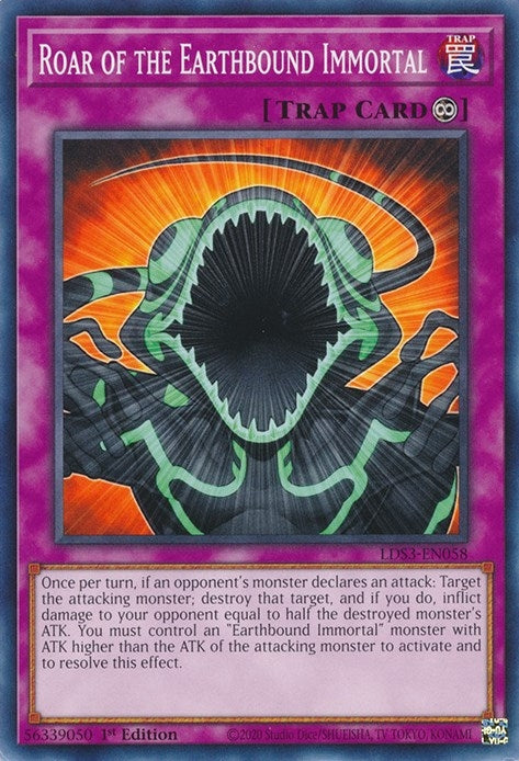 Image for Roar of the Earthbound Immortal (Legendary Duelists: Season 3) (LDS3-EN058) - YuGiOh