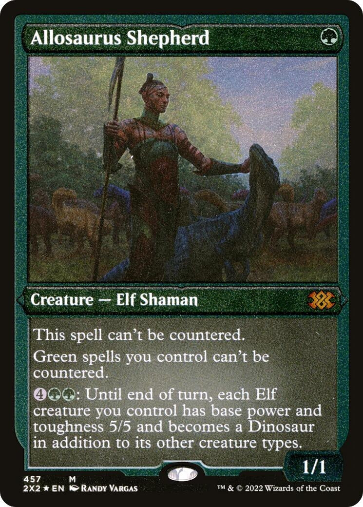 Image for Allosaurus Shepherd (Foil Etched) (Double Masters 2022) (457) - Magic: The Gathering
