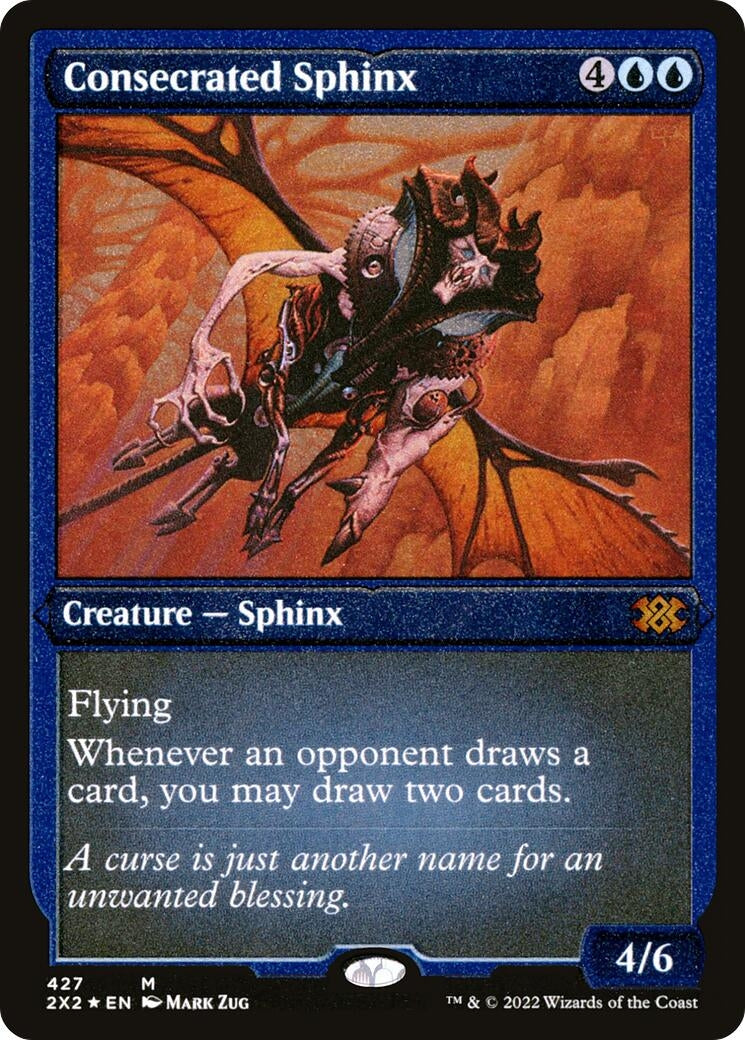 Image for Consecrated Sphinx (Foil Etched) (Double Masters 2022) (427) - Magic: The Gathering