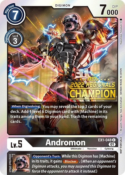 Image for Andromon (2022 Championship Online Regional) [Online Champion] (EX01) (1048)