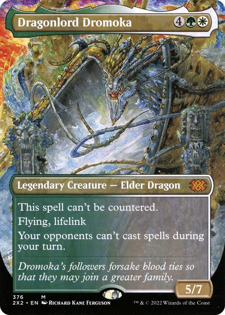Image for Dragonlord Dromoka (Borderless) (Double Masters 2022) (376) - Magic: The Gathering