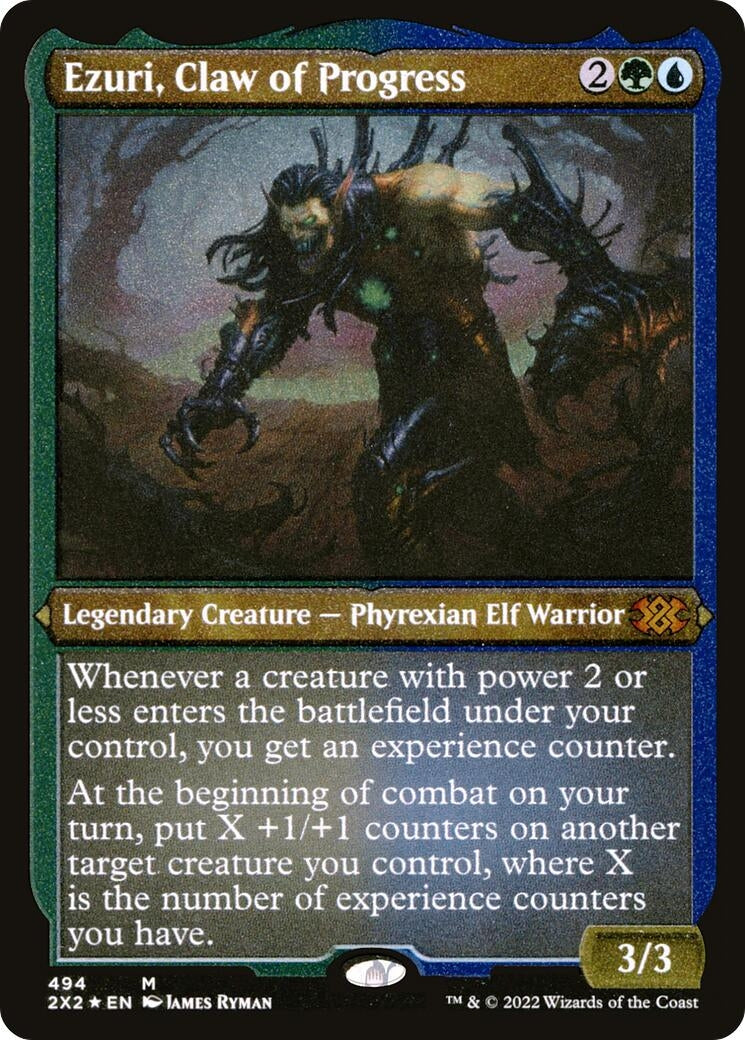 Image for Ezuri, Claw of Progress (Foil Etched) (Double Masters 2022) (494) - Magic: The Gathering