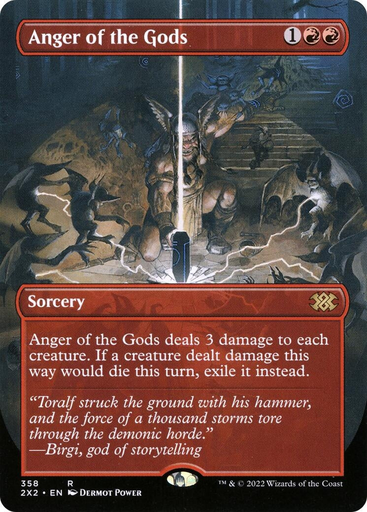 Image for Anger of the Gods (Borderless) (Double Masters 2022) (358) - Magic: The Gathering