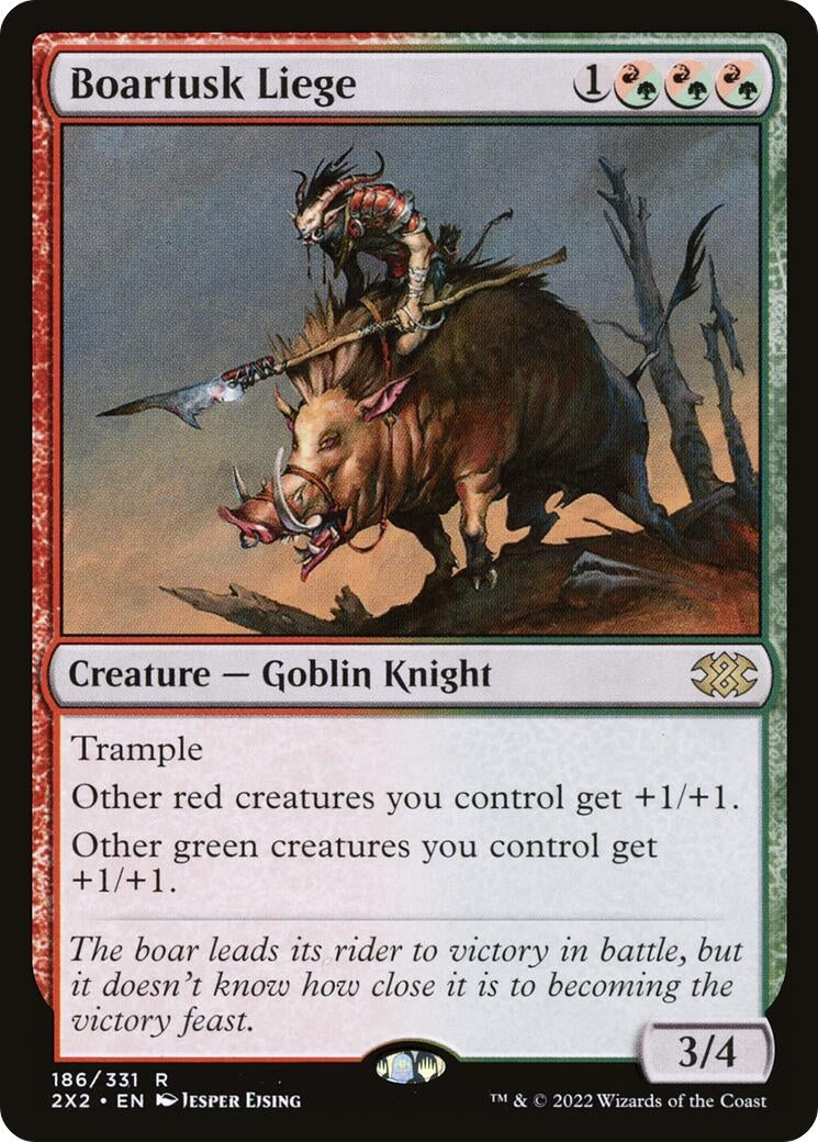 Image for Boartusk Liege (Double Masters 2022) (186) - Magic: The Gathering