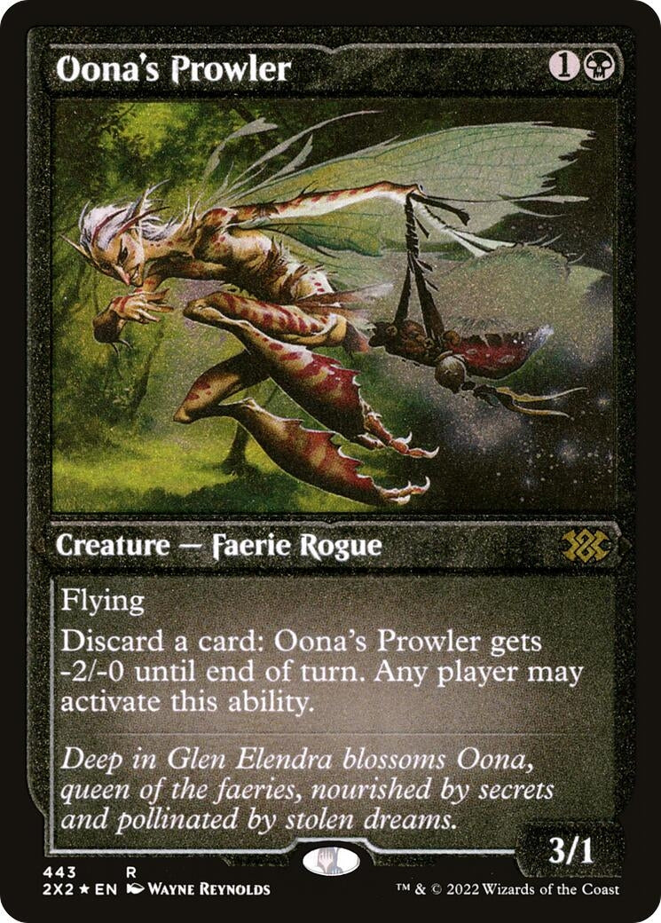 Image for Oona's Prowler (Foil Etched) (Double Masters 2022) (443) - Magic: The Gathering