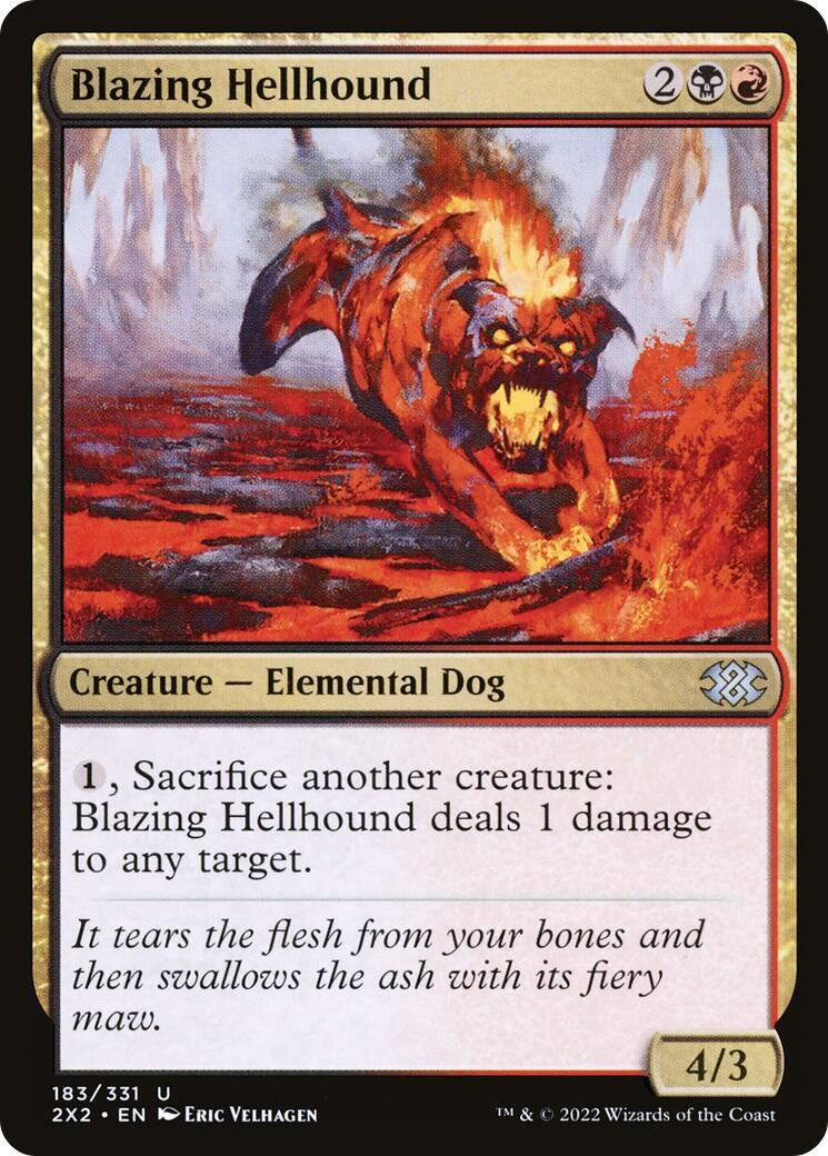 Image for Blazing Hellhound (Double Masters 2022) (183) - Magic: The Gathering