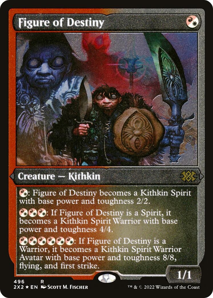Image for Figure of Destiny (Foil Etched) (Double Masters 2022) (496) - Magic: The Gathering