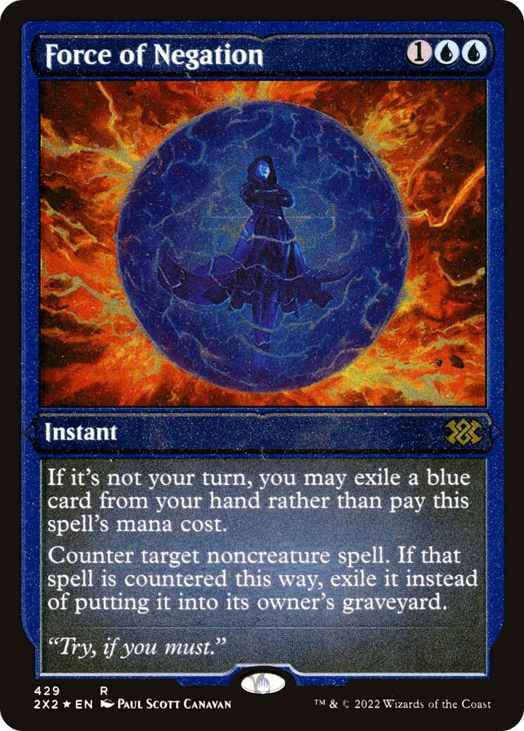 Image for Force of Negation (Foil Etched) (Double Masters 2022) (429) - Magic: The Gathering