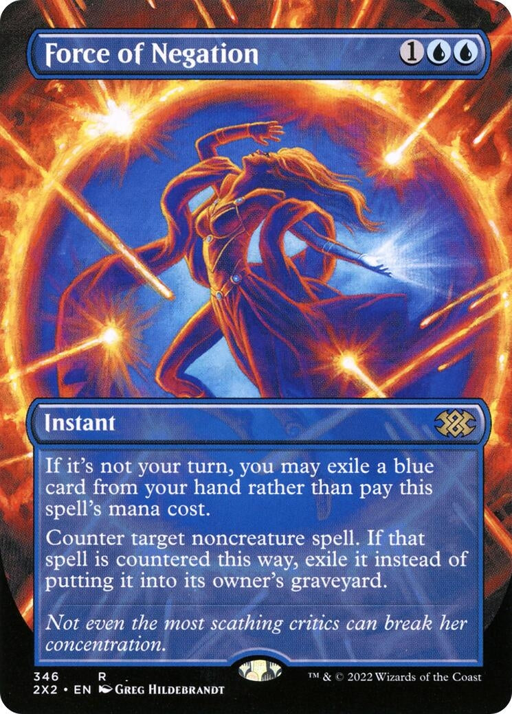 Image for Force of Negation (Borderless) (Double Masters 2022) (346) - Magic: The Gathering