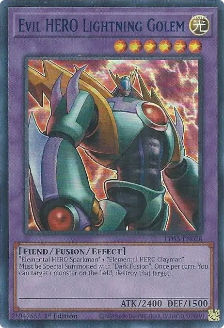 Image for Evil HERO Lightning Golem (Blue) (Legendary Duelists: Season 3) (LDS3-EN028) - YuGiOh