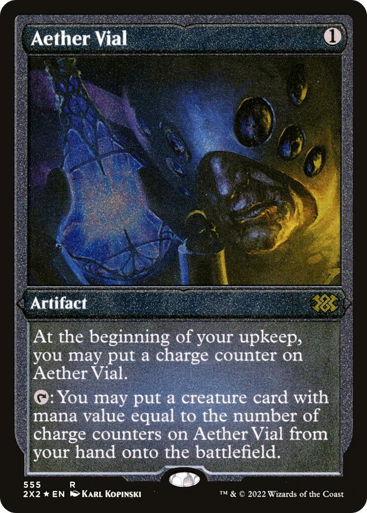 Image for Aether Vial (Foil Etched) (Double Masters 2022) (555) - Magic: The Gathering