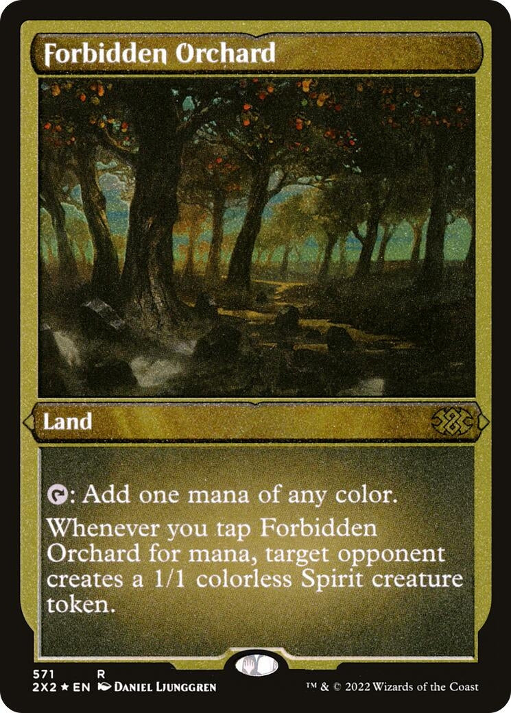 Image for Forbidden Orchard (Foil Etched) (Double Masters 2022) (571) - Magic: The Gathering