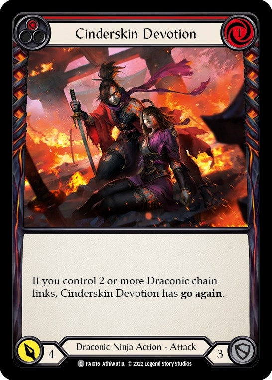 Image for Cinderskin Devotion (Red) (Blitz Deck: Uprising - Fai) (FAI016) - Flesh and Blood TCG