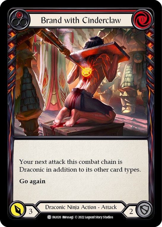 Image for Brand with Cinderclaw (Red) (Blitz Deck: Uprising - Fai) (FAI020) - Flesh and Blood TCG