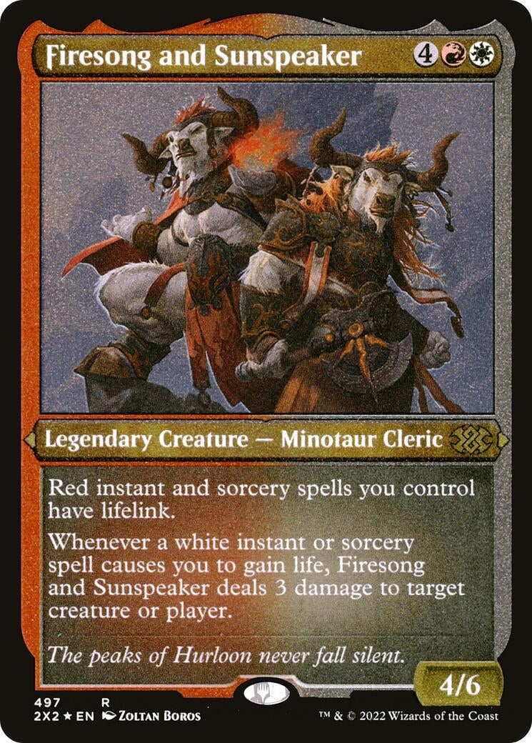 Image for Firesong and Sunspeaker (Foil Etched) (Double Masters 2022) (497) - Magic: The Gathering