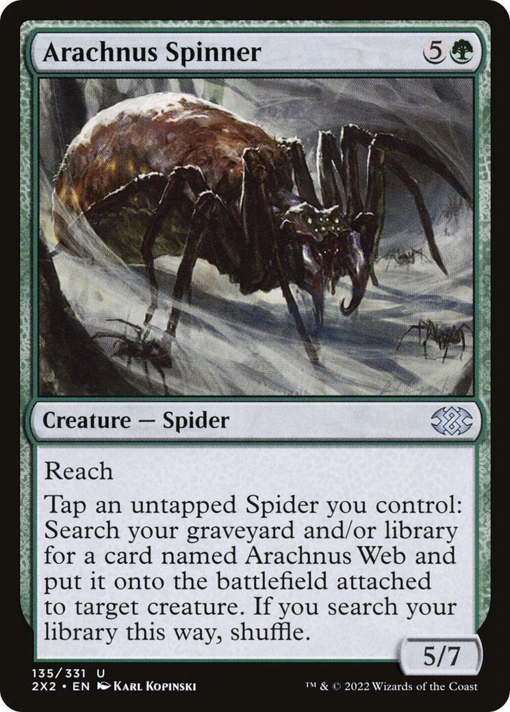 Image for Arachnus Spinner (Double Masters 2022) (135) - Magic: The Gathering