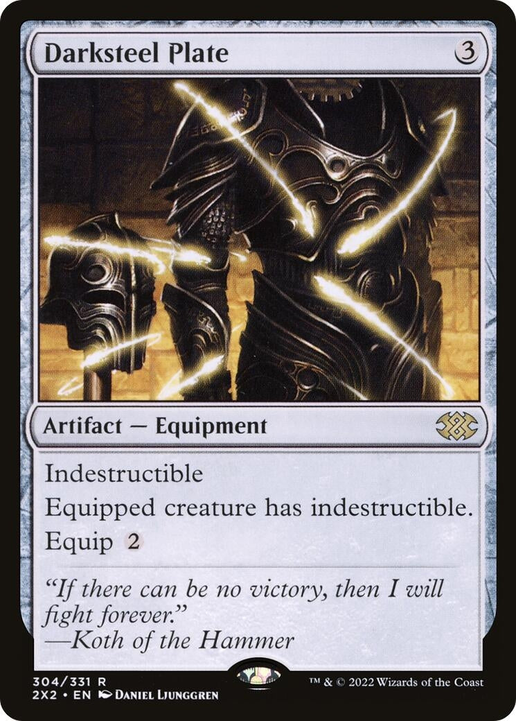 Image for Darksteel Plate (Double Masters 2022) (304) - Magic: The Gathering