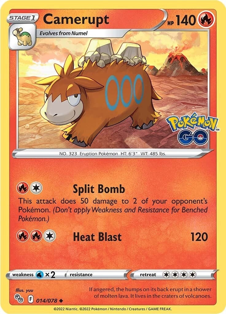 Image for Camerupt (Pokemon GO) (014/078) - Pokemon