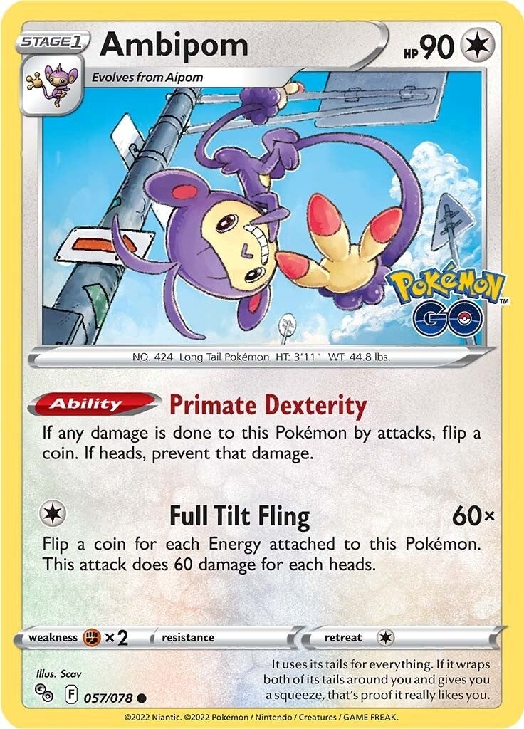 Image for Ambipom (Pokemon GO) (057/078) - Pokemon