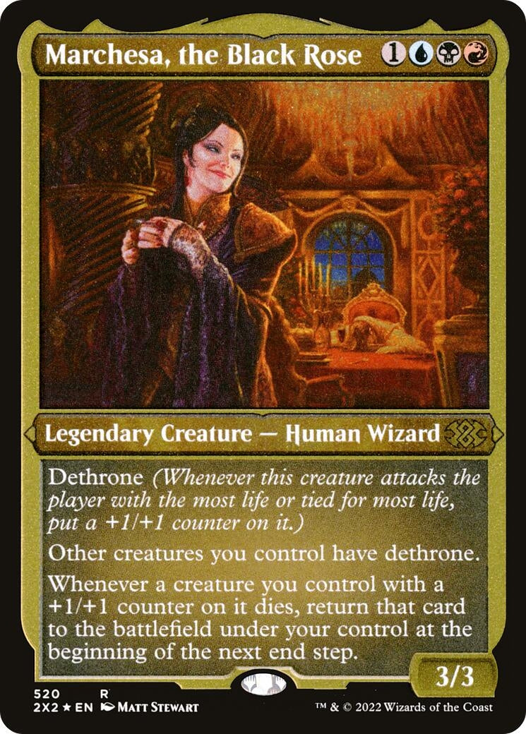 Image for Marchesa, the Black Rose (Foil Etched) (Double Masters 2022) (520) - Magic: The Gathering
