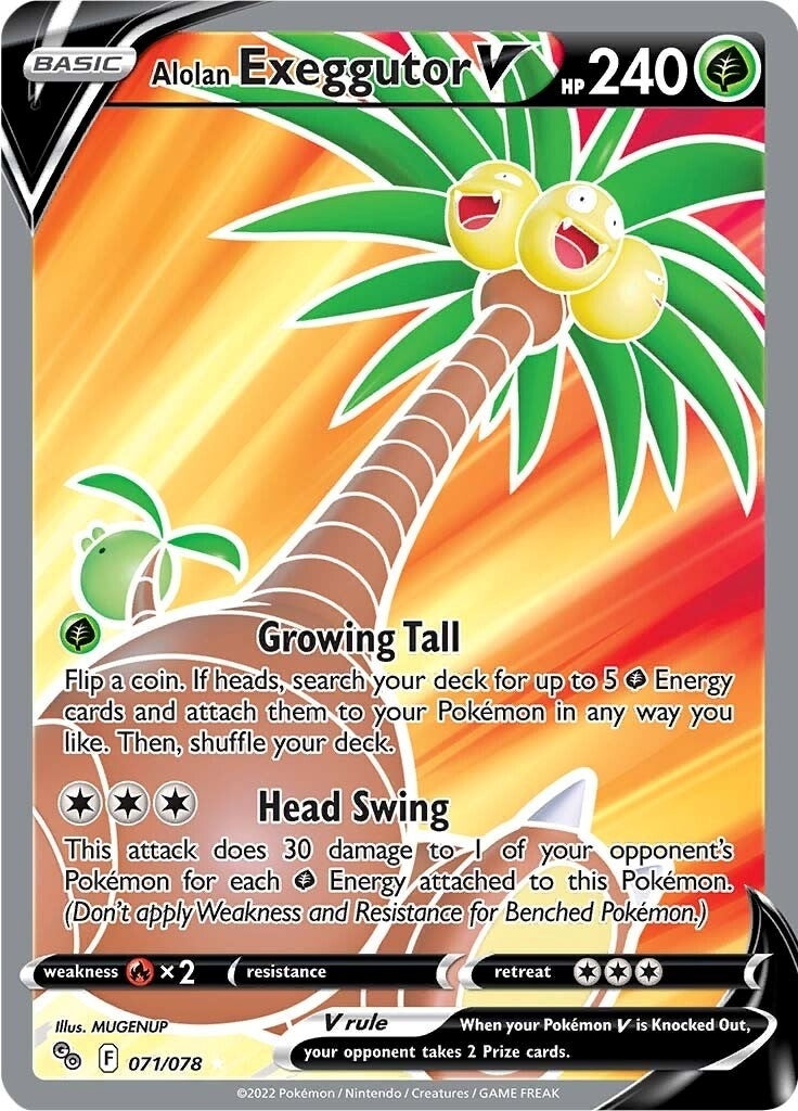 Image for Alolan Exeggutor V (Full Art) (Pokemon GO) (071/078) - Pokemon