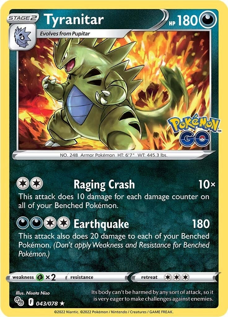 Image for Tyranitar (Pokemon GO) (043/078) - Pokemon
