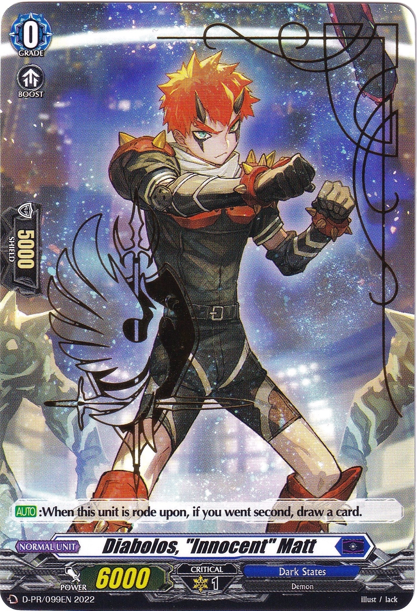 Image for Diabolos, "Innocent" Matt (Hot Stamped) (D Promo Cards) (D-PR/099EN 2022) - Cardfight Vanguard