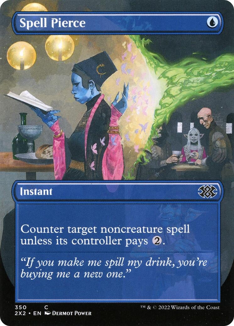 Image for Spell Pierce (Borderless) (Double Masters 2022) (350) - Magic: The Gathering