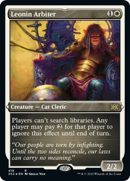 Image for Leonin Arbiter (Foil Etched) (Double Masters 2022) (418) - Magic: The Gathering