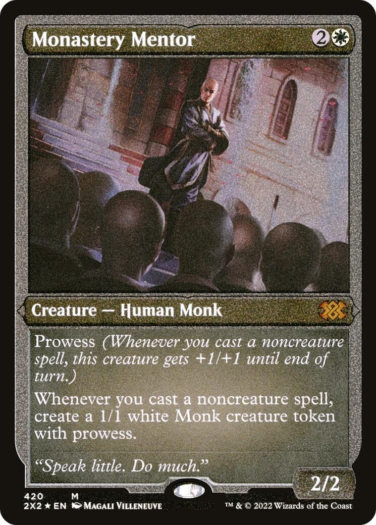 Image for Monastery Mentor (Foil Etched) (Double Masters 2022) (420) - Magic: The Gathering