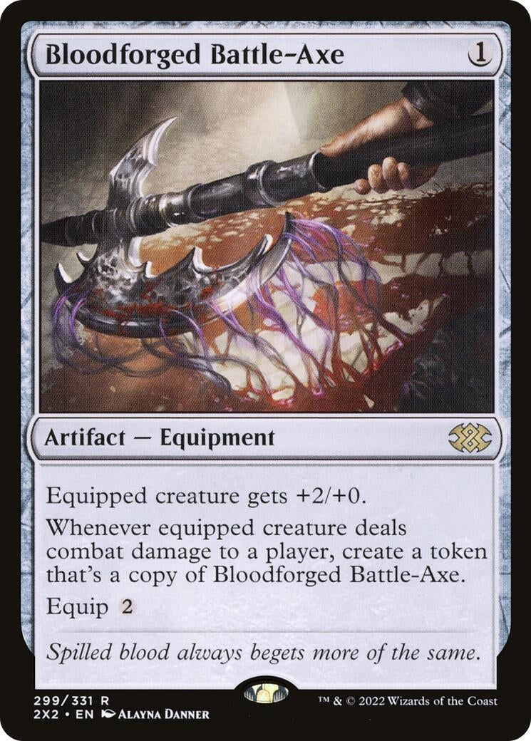 Image for Bloodforged Battle-Axe (Double Masters 2022) (299) - Magic: The Gathering