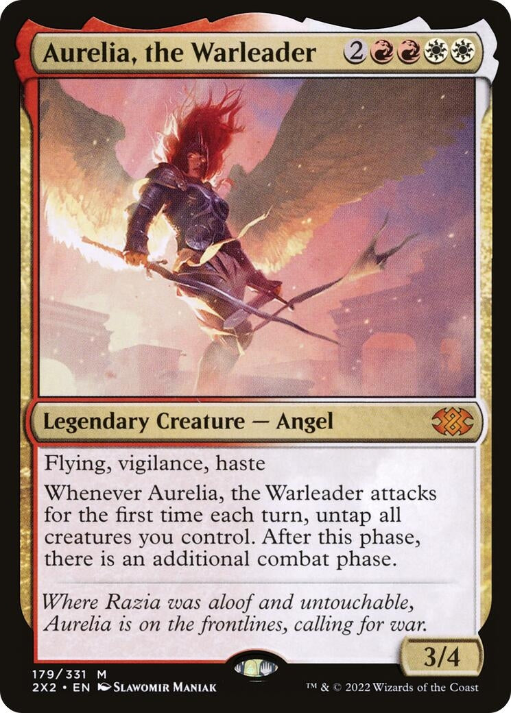 Image for Aurelia, the Warleader (Double Masters 2022) (179) - Magic: The Gathering