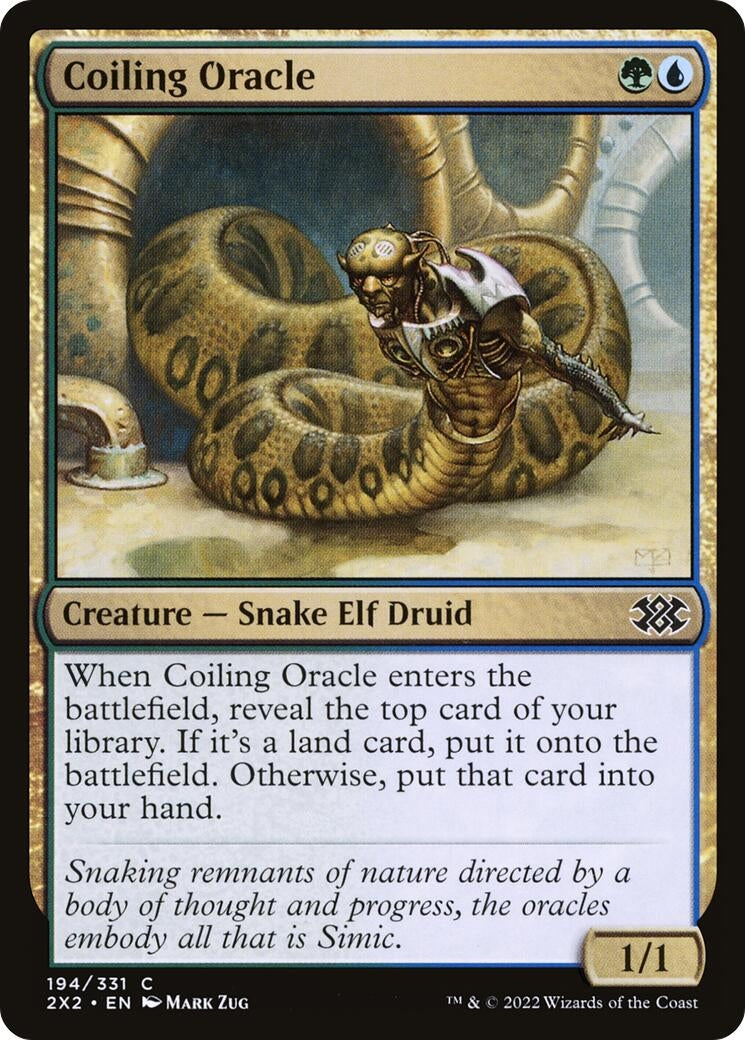 Image for Coiling Oracle (Double Masters 2022) (194) - Magic: The Gathering