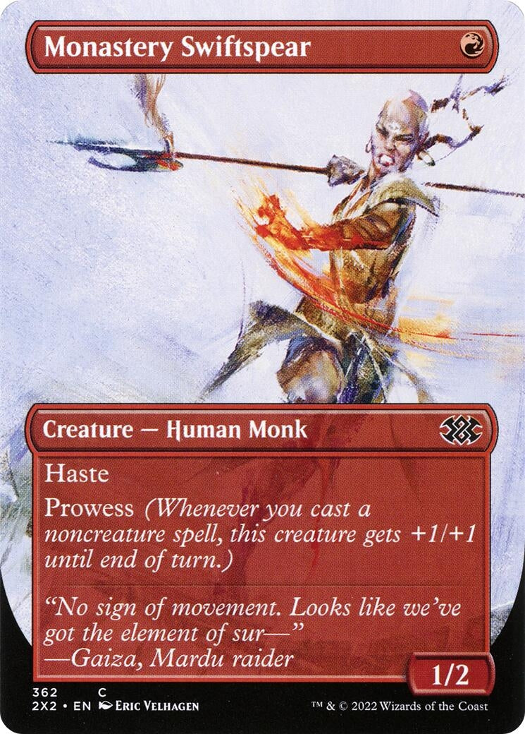 Image for Monastery Swiftspear (Borderless) (Double Masters 2022) (362) - Magic: The Gathering