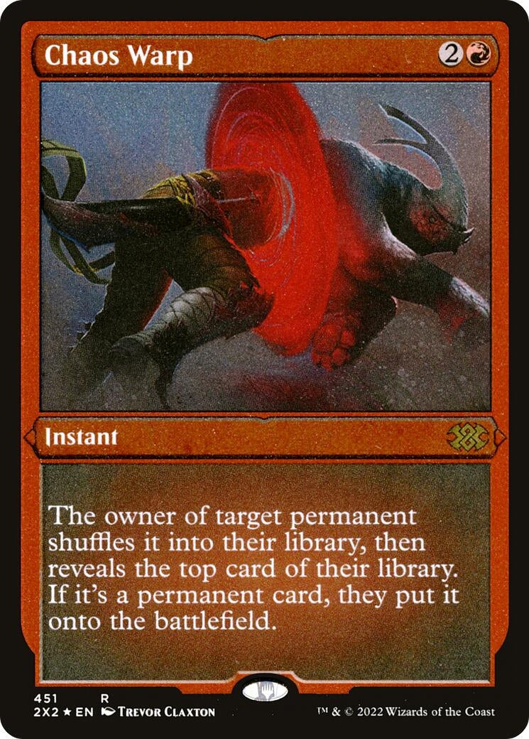 Image for Chaos Warp (Foil Etched) (Double Masters 2022) (451) - Magic: The Gathering