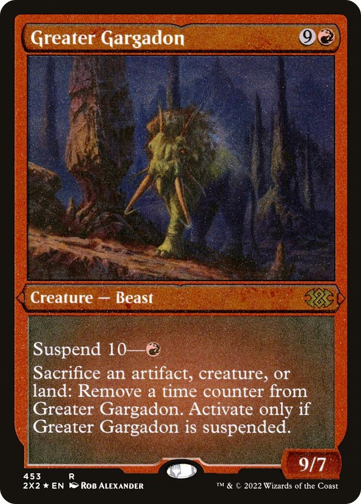 Image for Greater Gargadon (Foil Etched) (Double Masters 2022) (453) - Magic: The Gathering