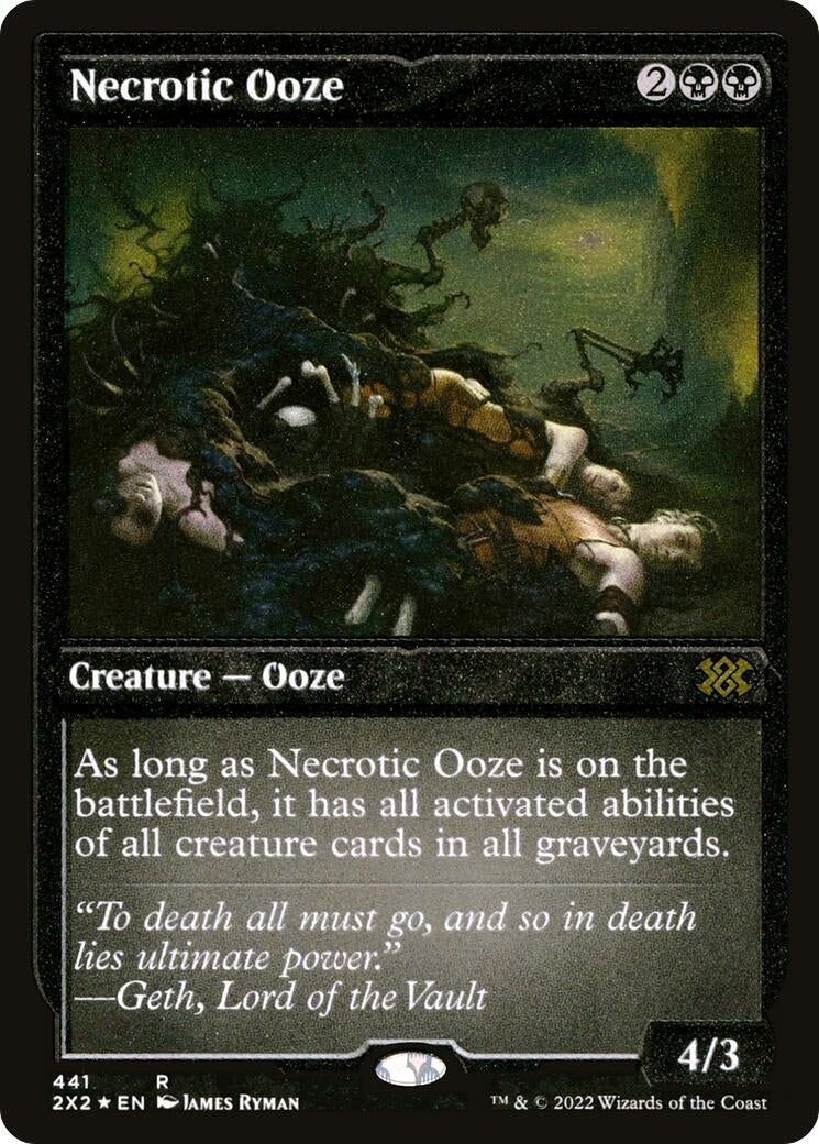Image for Necrotic Ooze (Foil Etched) (Double Masters 2022) (441) - Magic: The Gathering