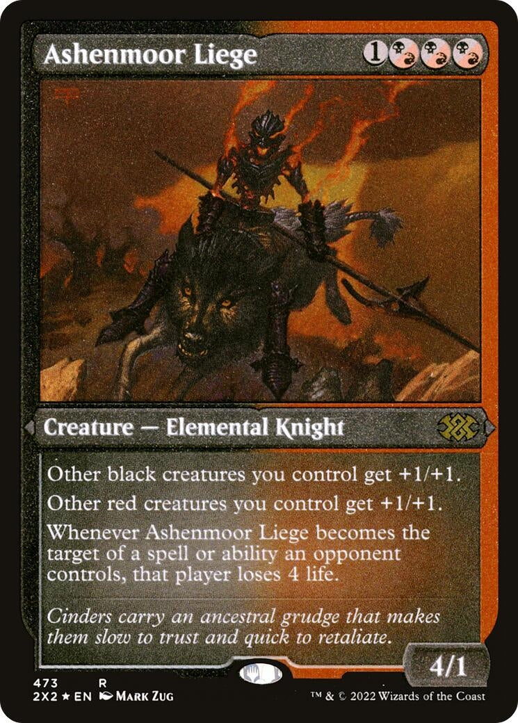 Image for Ashenmoor Liege (Foil Etched) (Double Masters 2022) (473) - Magic: The Gathering
