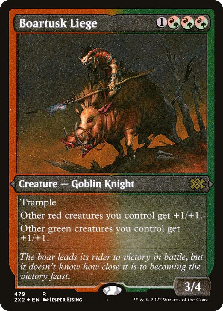 Image for Boartusk Liege (Foil Etched) (Double Masters 2022) (479) - Magic: The Gathering