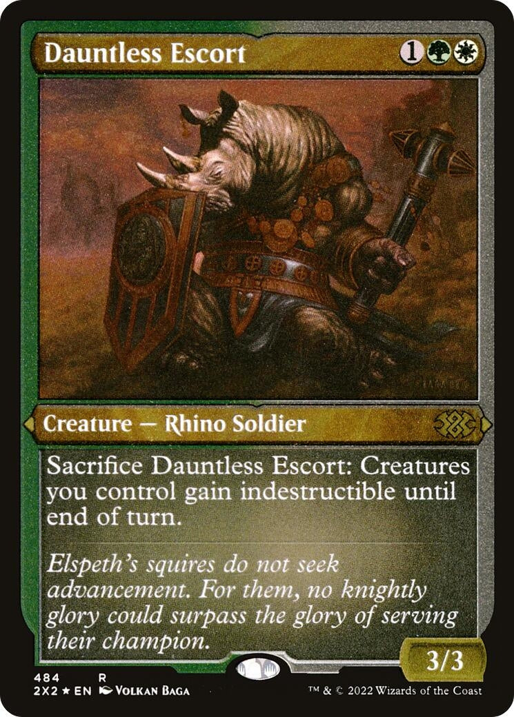 Image for Dauntless Escort (Foil Etched) (Double Masters 2022) (484) - Magic: The Gathering