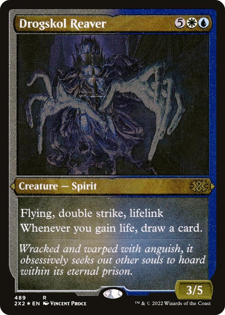 Image for Drogskol Reaver (Foil Etched) (Double Masters 2022) (489) - Magic: The Gathering