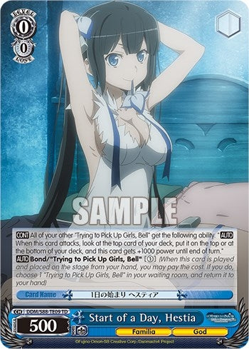 Image for Start of a Day, Hestia (Is it Wrong to Try to Pick Up Girls in a Dungeon?) (DDM/S88-TE09 TD) - Weiss Schwarz