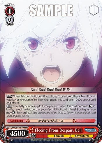 Image for Fleeing From Despair, Bell (Is it Wrong to Try to Pick Up Girls in a Dungeon?) (DDM/S88-E103 PR) - Weiss Schwarz