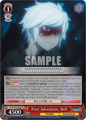 Image for First Adventure, Bell (Is it Wrong to Try to Pick Up Girls in a Dungeon?) (DDM/S88-E048 RR) - Weiss Schwarz
