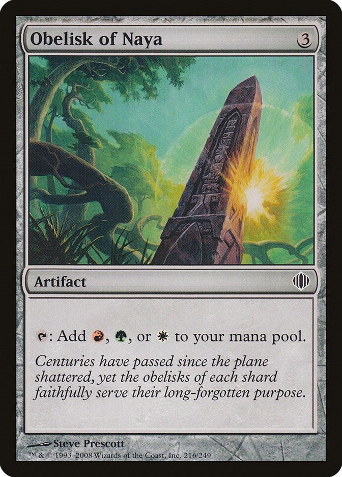 Image for Obelisk of Naya (Shards of Alara) (216) - Magic: The Gathering