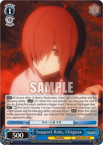 Image for Support Role, Chigusa (Is it Wrong to Try to Pick Up Girls in a Dungeon?) (DDM/S88-E092 C) - Weiss Schwarz