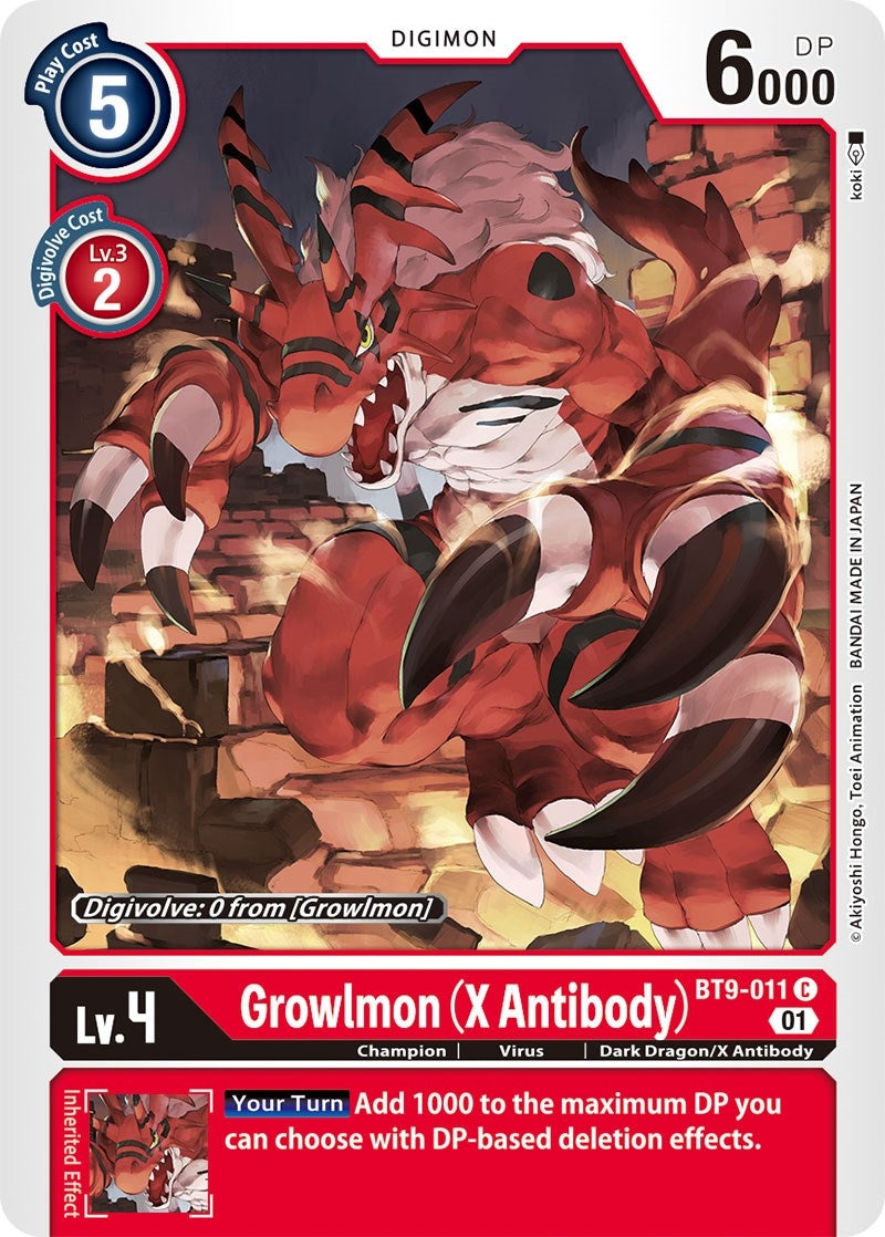 Image for Growlmon (X Antibody) (BT09) (9011)