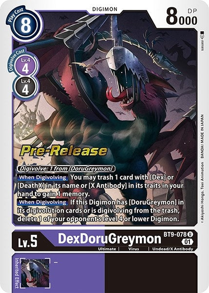 Image for DexDoruGreymon (BT09_PR) (BT9-078 U) - Digimon Card Game