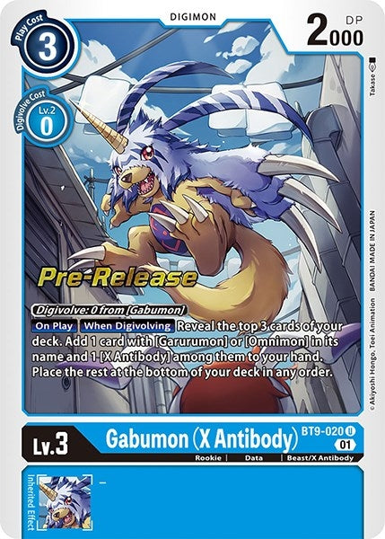 Image for Gabumon (X Antibody) (BT09_PR) (BT9-020 U) - Digimon Card Game